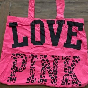Victoria’s Secret Hot Neon Pink Canvas Tote Bag